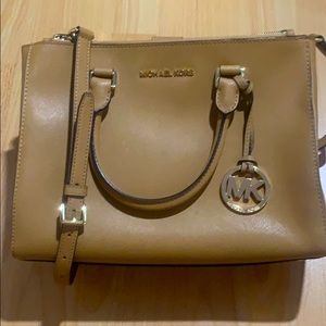 Michael Kors Tan Medium Saffiano Leather Satchel